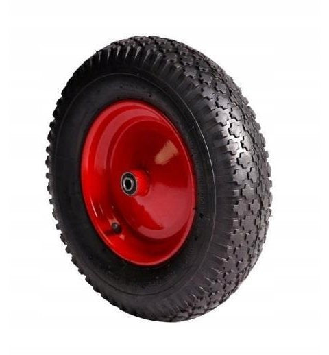 ROUE PIVOTANTE POUR CAMION-POUPEE AVEC ESSOIX, ROBUSTE AVEC CHAMBRE À AIR 4.00-8 4PR