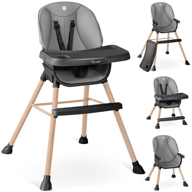 Chaise De Nourriture Nukido Tilo Gris-noir