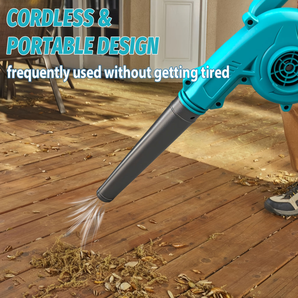 Nouveau Souffleur de Feuilles Sans Fil Amélioré 2026, Mini Souffleur de Feuilles avec 2 Batteries, Souffleur de Feuilles Électrique à Main Alimenté par Batterie Compatible avec les Batteries Makita 18V BL1830 BL1840 BL1850, Souffleur et Aspirateur Portabl