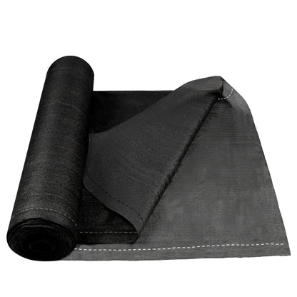 Écran de confidentialité de 100 cm pour balcon, terrain de sport et jardin, filet d'ombrage 150 g/m² avec  UV et design -vent, inclut attaches en gris foncé vert