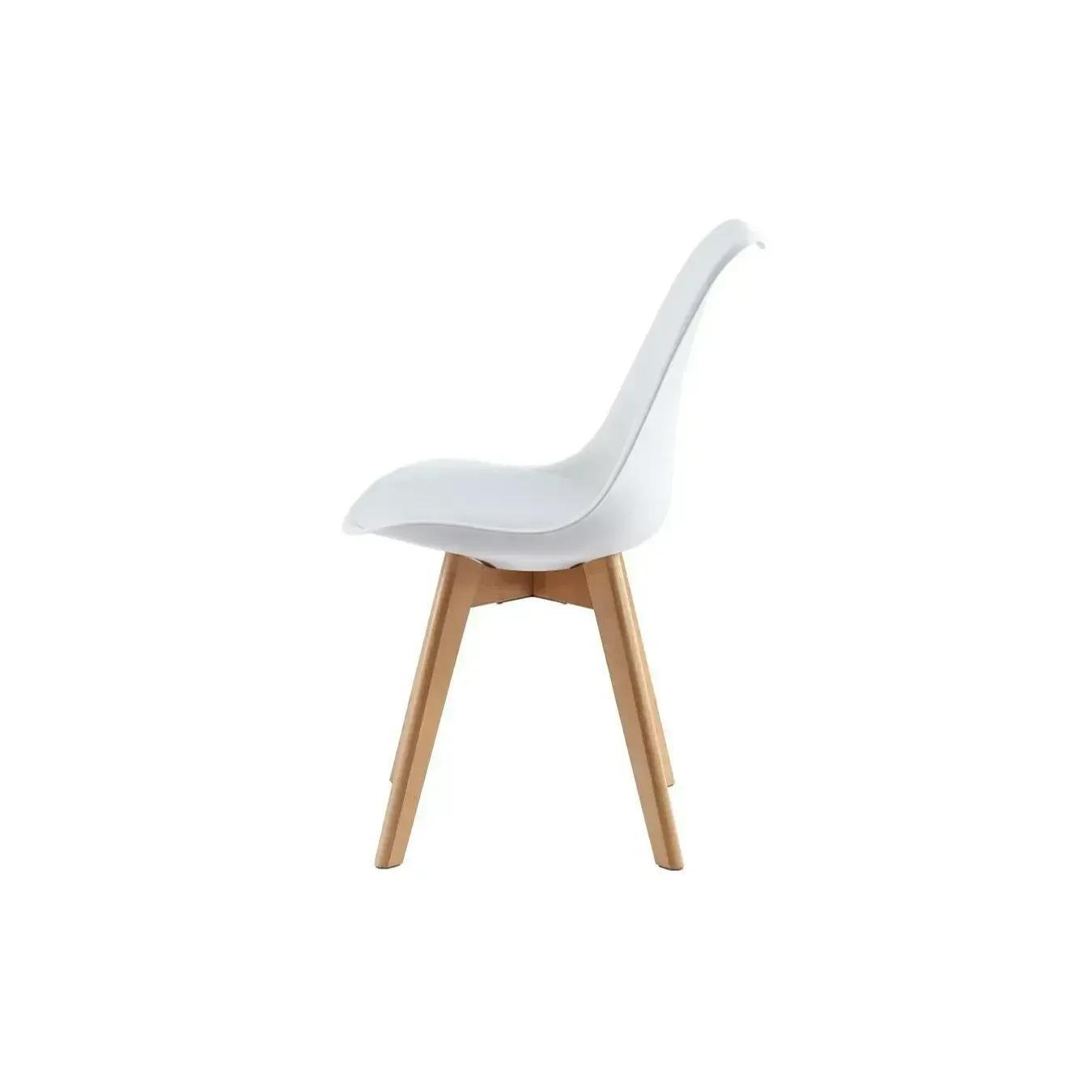 Ensemble de 4 chaises de salle à manger MCC Direct, chaises de cuisine, chaises de bureau, chaise coquille de designer, "Eva" disponible en 7 couleurs tendance