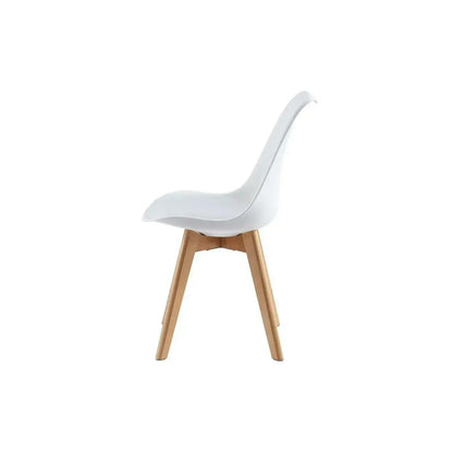 Ensemble de 4 chaises de salle à manger MCC Direct, chaises de cuisine, chaises de bureau, chaise coquille de designer, "Eva" disponible en 7 couleurs tendance