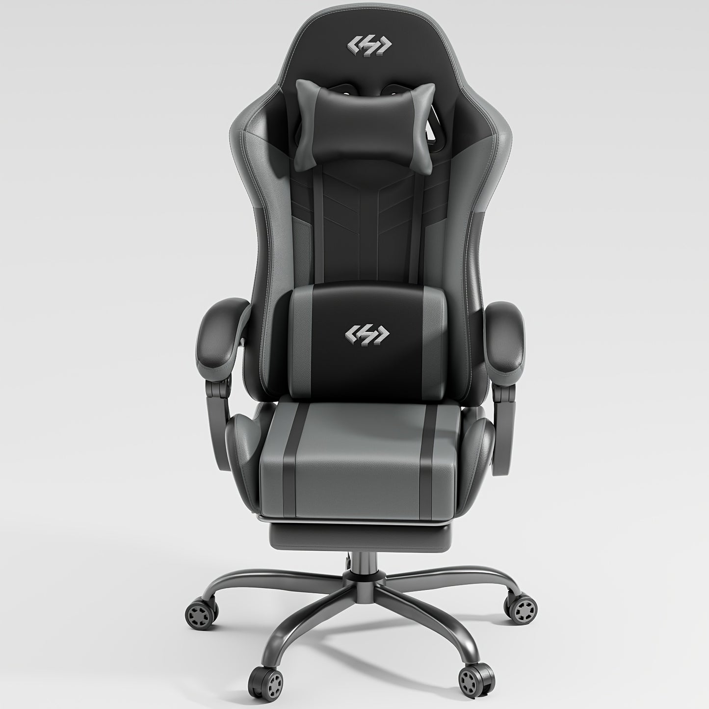 Nouvelle chaise de gaming améliorée avec massage lombaire intégré, conception ergonomique pour adultes, support lombaire et appui-tête réglables, chaise d'ordinateur pivotante en similicuir avec repose-pieds, chaise de bureau inclinable pour de longues he