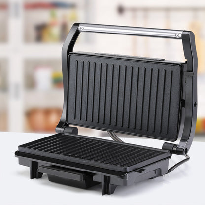 MONZANA® Grill Contact Antiadhésif Sécurité Verrouillage Cool-Touch Cuisine Électrique Grill Table Grill Sandwich Maker Panini Toaster 1500W Noir
