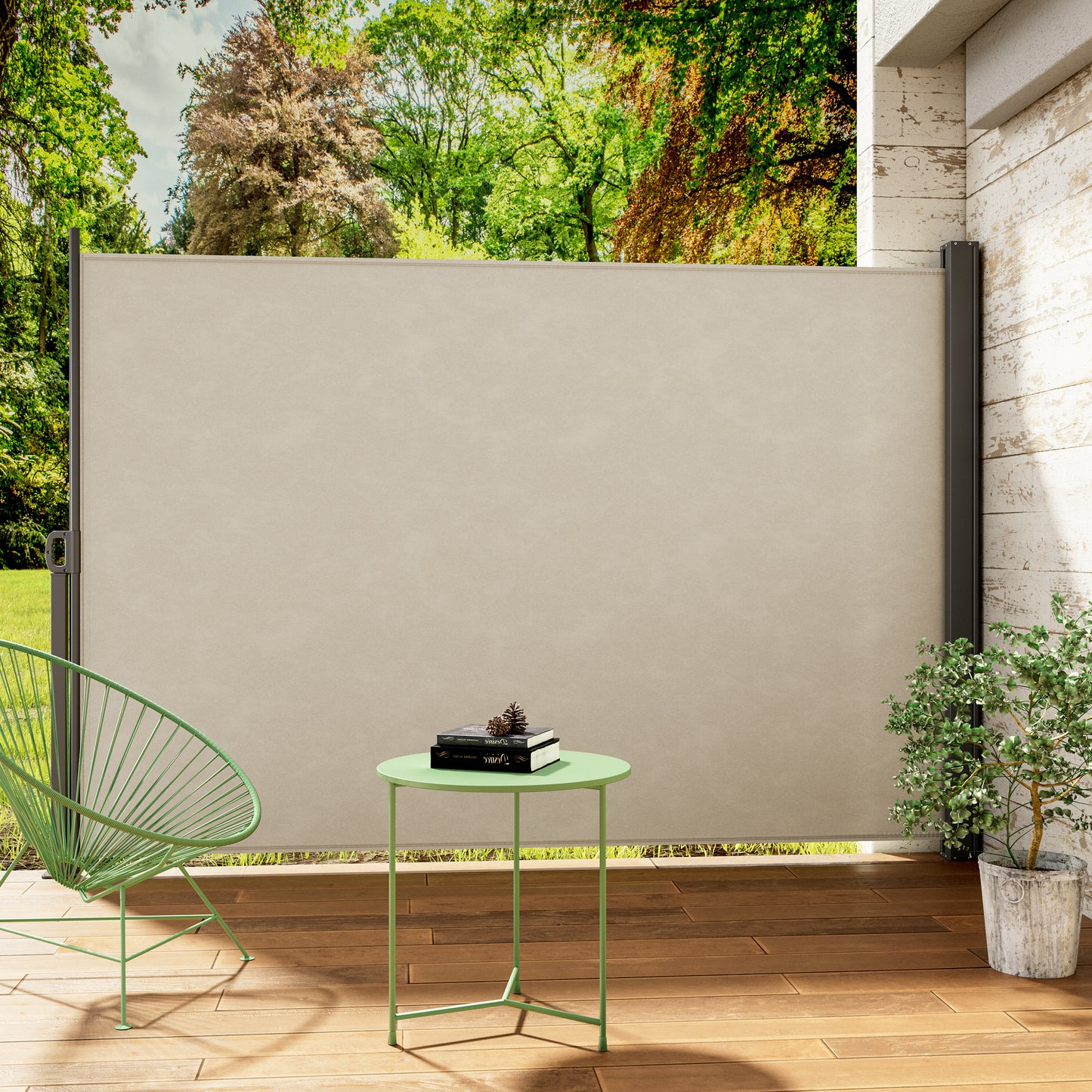 CASARIA® Nosara 180X300Cm Auvent Pare-soleil Rétractable Coupe-vent et Imperméable pour Balcon, Terrasse et Jardin, Anthracite