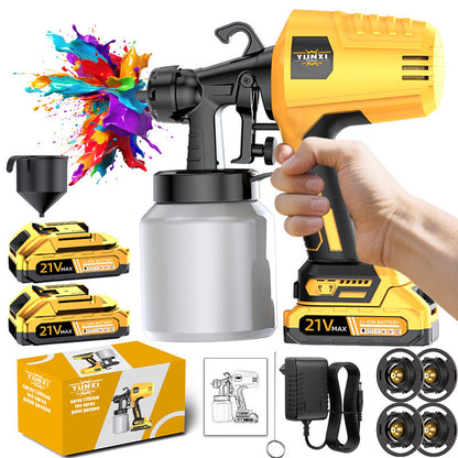Pistolet à Peinture Électrique Jaune, Très Adapté pour Meubles, Armoires, Clôtures, Murs, Chaises de Jardin, etc. Facile à Nettoyer, Parfait pour l'Art Mural et la Peinture de Meubles. Design Moderne, Durable et de Longue Durée