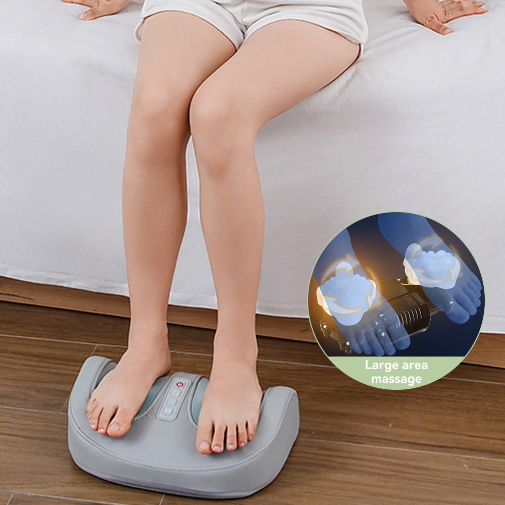 Masseur de pieds professionnel avec chaleur - Pétrissage profond pour pieds et mollets, vibration à 3 vitesses, cadeau idéal pour maman, papa, femme, mari