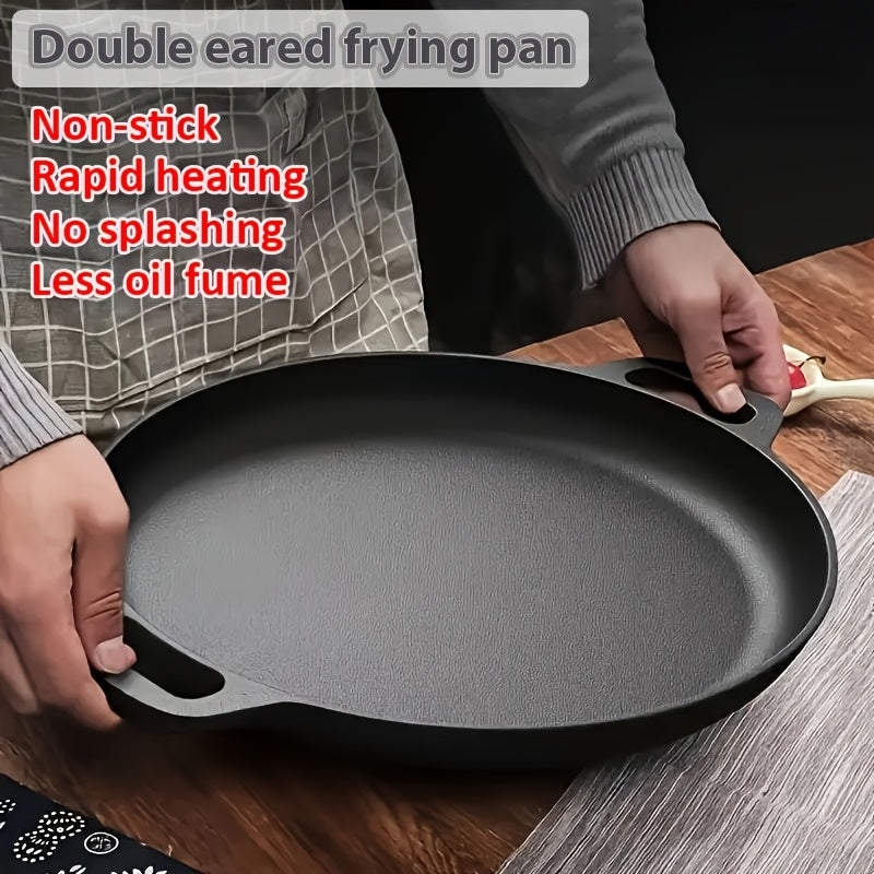 Poêle-plaque chauffante antiadhésive multifonction 2/3 pièces - Compatible avec plusieurs types de cuisinières, idéale pour la cuisine à la maison, la pizza en plein air, le barbecue, la cuisson de pancakes, cadeaux de Noël, d'Halloween, la cuisine des fê