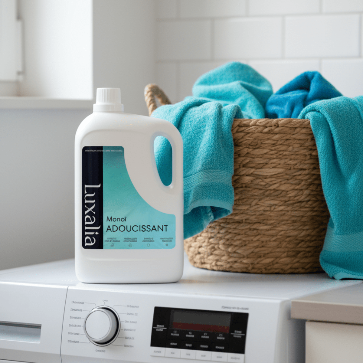 Adoucissant Monoï - Hautement Parfumé - Parfum Envoûtant, Durable & Intense - 250 Lavages 5 Litres - LUXALIA - Assouplissant pour Lessive / Linge.