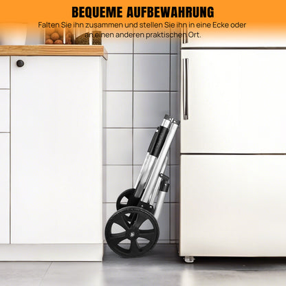Chariot de courses léger pliable - Chariot d'escalier à 2 roues, grande capacité de 40L, sac amovible et cadre en aluminium durable, chariot d'épicerie pliable pour un rangement facile