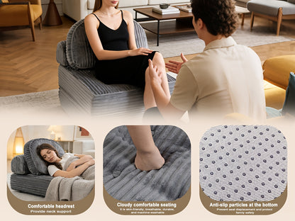 Canapé pliant pop-up, disponible en configurations simple ou double. Canapé-lit multifonctionnel en velours côtelé, idéal pour les appartements compacts, les balcons et les résidences étudiantes. Aucun assemblage requis.