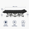 Lit pliant portable, avec matelas doux et épais, support à cadre en acier, convient pour un usage domestique, le camping et les voyages
