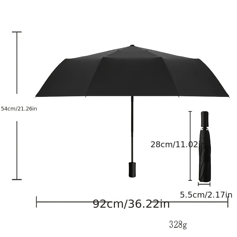 MEI QI LIN Parapluie de Golf Compact de Voyage avec 10 Baleines, Ouvre/Ferme Automatique, Léger et Portable pour Usage Extérieur, Auvent 10% Plus Grand, Cadre Durable, Idéal pour Hommes et Femmes, S'adapte à un Sac à Dos ou une Bourse