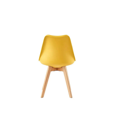 Ensemble de 4 chaises de salle à manger MCC Direct, chaises de cuisine, chaises de bureau, chaise coquille de designer, "Eva" disponible en 7 couleurs tendance