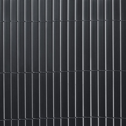 Clôture décorative de jardin en PVC, écran d'intimité en forme de W, écran d'intimité pour balcon avec attache-câble, anthracite, hauteur 80-200 cm, convient pour jardin et cour