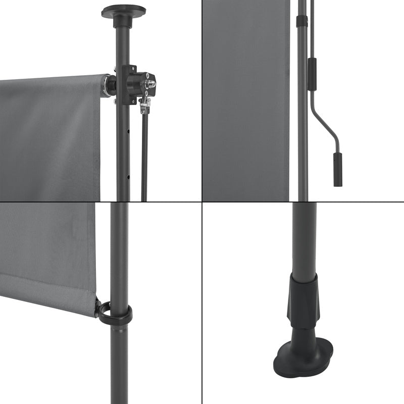 Store Extérieur Cimarra pour Balcon avec Manivelle, Cadre en Acier Résistant aux Intempéries, Disponible en Diverses Couleurs et Tailles