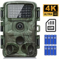 Caméra de chasse 4K 64MP avec vision nocturne à faible lumière, écran 5.08 cm pour la surveillance de la faune en extérieur
