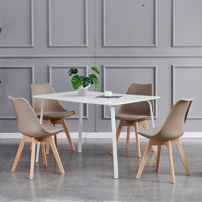 Ensemble de 4 chaises de salle à manger MCC Direct, chaises de cuisine, chaises de bureau, chaise coquille de designer, "Eva" disponible en 7 couleurs tendance