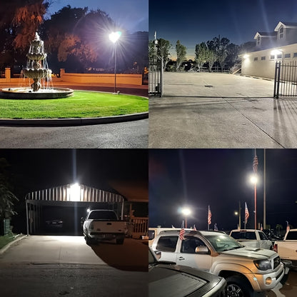 Lampes Solaires de Jardin, Allumage Automatique du Crépuscule à l'Aube. Disponibles en Spécifications 4000Mah/6000Mah. Lampes LED de Jardin Haute Luminosité, Lampadaires Solaires d'Extérieur, Adaptées aux Rues, Terrasses, Cours, Garages, Terrasses, Parkin