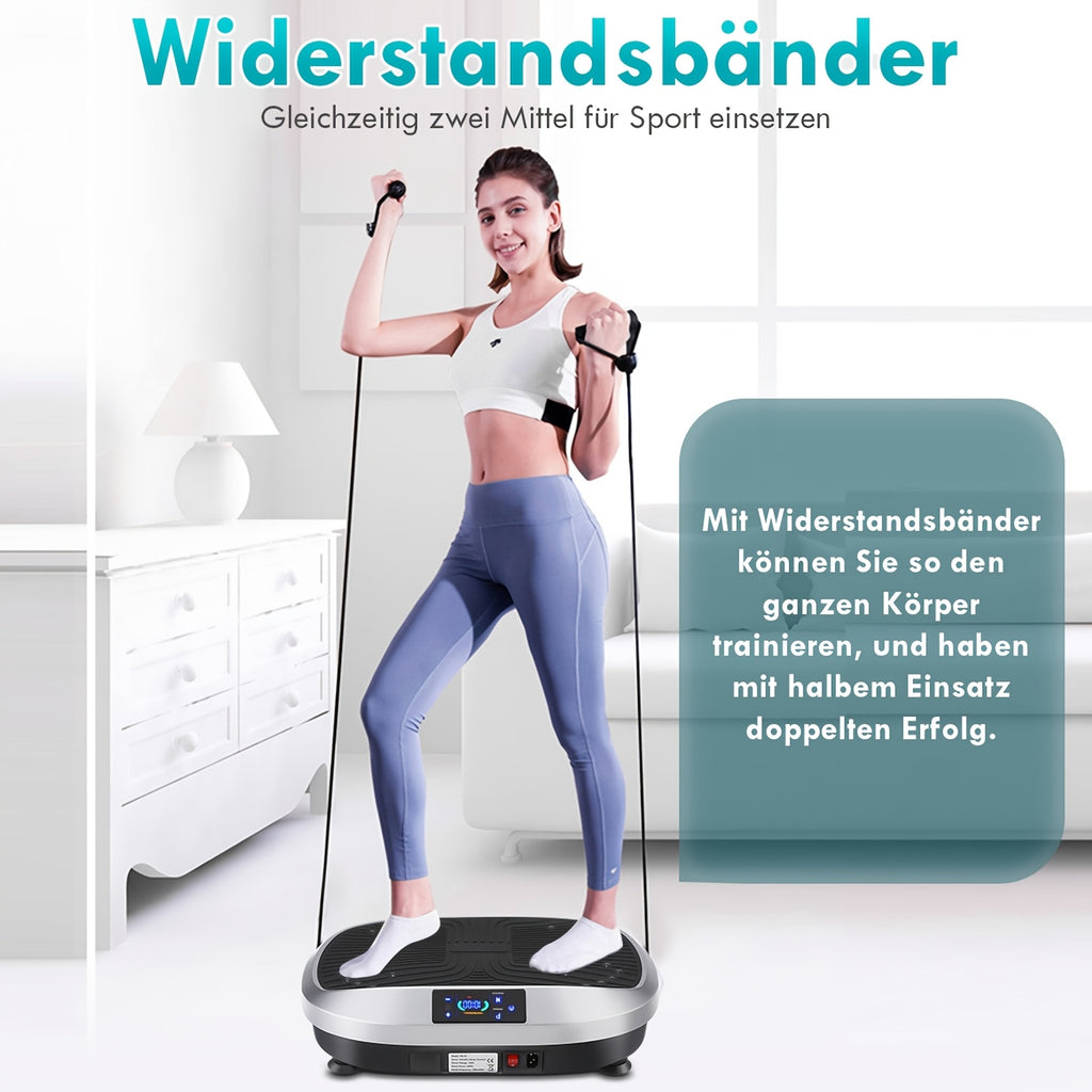 Plaque de vibration intelligente avec télécommande, massage électromagnétique à 120 niveaux, moteur silencieux, exercice de perte de poids pour tout le corps, capacité de charge maximale 120KG, convient au fitness à domicile, sans batterie