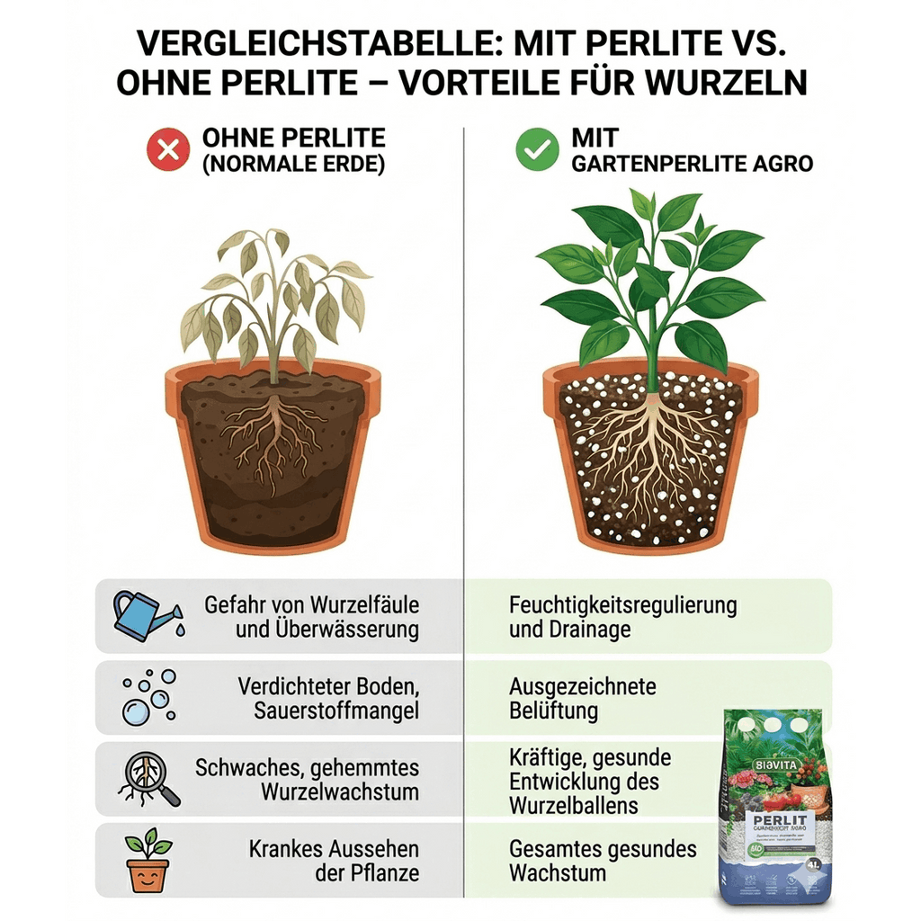 BIOVITA Perlite 10L - Perlite pour Plantes pour Amélioration du Substrat du Sol - 3-6Mm - Amélioration du Sol - Substrat de Stockage d'Humidité - Idéal pour Jardin et Plantes d'Intérieur