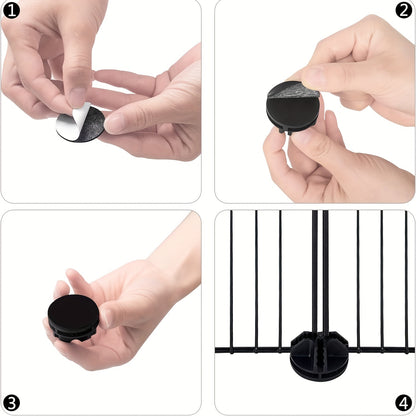 Cage d'extérieur avec panneaux de sol, cage à lapins, parc pour hamster, enclos pour chat, enclos pour petits animaux, cage pour chat, espacement des barreaux 1,5 cm, noir et blanc 105X70X70 cm