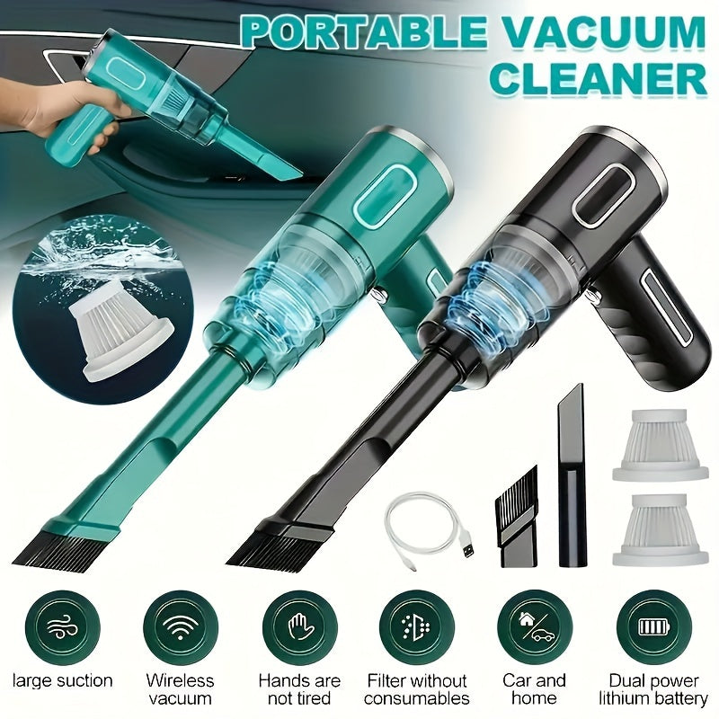 Aspirateur sans fil amélioré avec aspiration tempête 3800PA ! Aspirateur à main sans fil pour la maison et la voiture, tout-en-un ! Super cyclone rechargeable longue portée pour voiture, bureau et maison