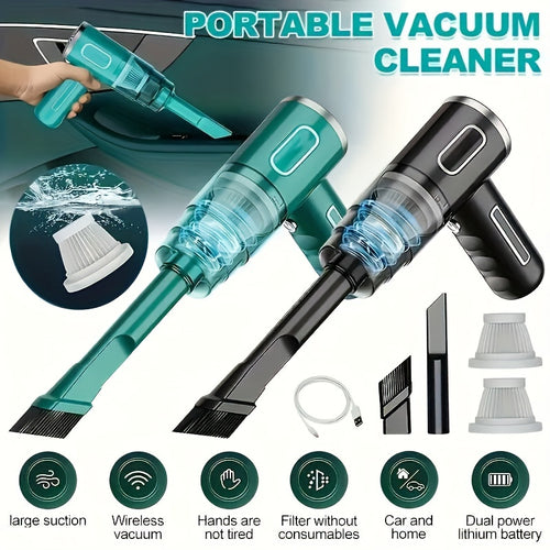 Aspirateur sans fil amélioré avec aspiration tempête 3800PA ! Aspirateur à main sans fil pour la maison et la voiture, tout-en-un ! Super cyclone rechargeable longue portée pour voiture, bureau et maison