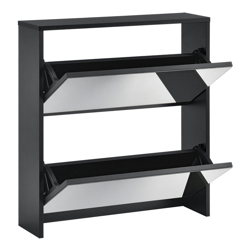 Armoire à chaussures Vogar avec portes miroir de différentes couleurs et tailles