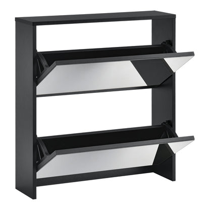 Armoire à chaussures Vogar avec portes miroir de différentes couleurs et tailles