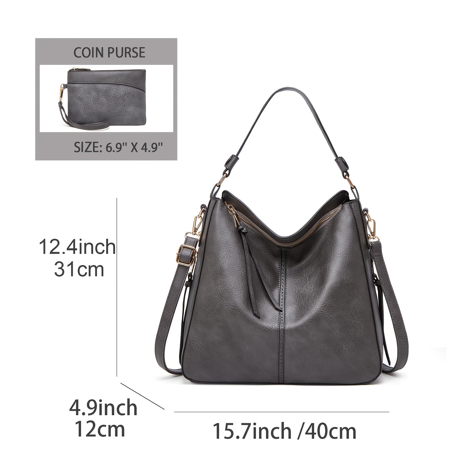 Nouveau sac pour femmes grande capacité - Sac bandoulière à une épaule élégant et de haute qualité, sac fourre-tout facile et à la mode, polyvalent pour un usage quotidien, adapté à une tenue de bureau et sac à bandoulière pour transporter sous le bras