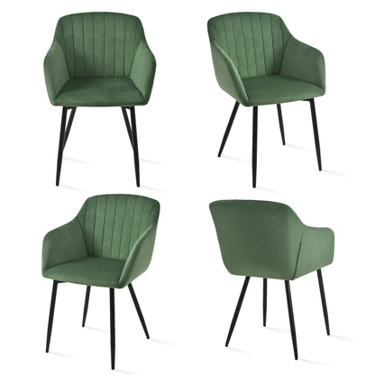 Chaises de salle à manger élégantes avec accoudoirs et soutien lombaire pour salon, cuisine et chambre, offrant un grand confort - Disponibles par lots de 2, 4 ou 6
