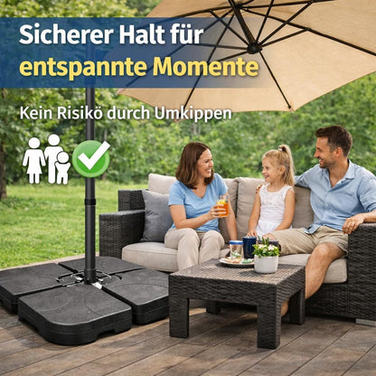 TK Supports de crème solaire pour écrans de feux de circulation - Poids de parapluie remplissables pour croix de sol en plastique et supports de crème solaire stables