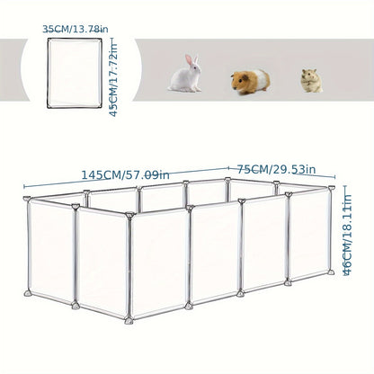 Clôture Extérieure pour Lapins, Clôture DIY, Utilisable comme Clôture pour Cochons d'Inde, Clôture pour Chiots, Clôture pour Petits Animaux, Clôture de Parc pour Lapins