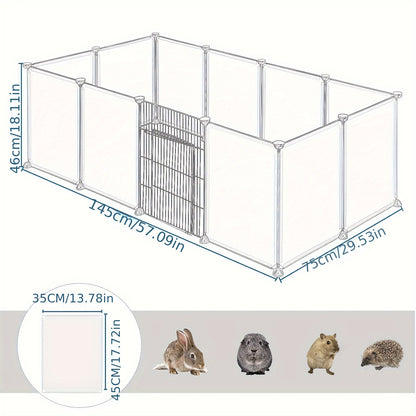 Clôture Extérieure pour Lapins, Clôture DIY, Utilisable comme Clôture pour Cochons d'Inde, Clôture pour Chiots, Clôture pour Petits Animaux, Clôture de Parc pour Lapins