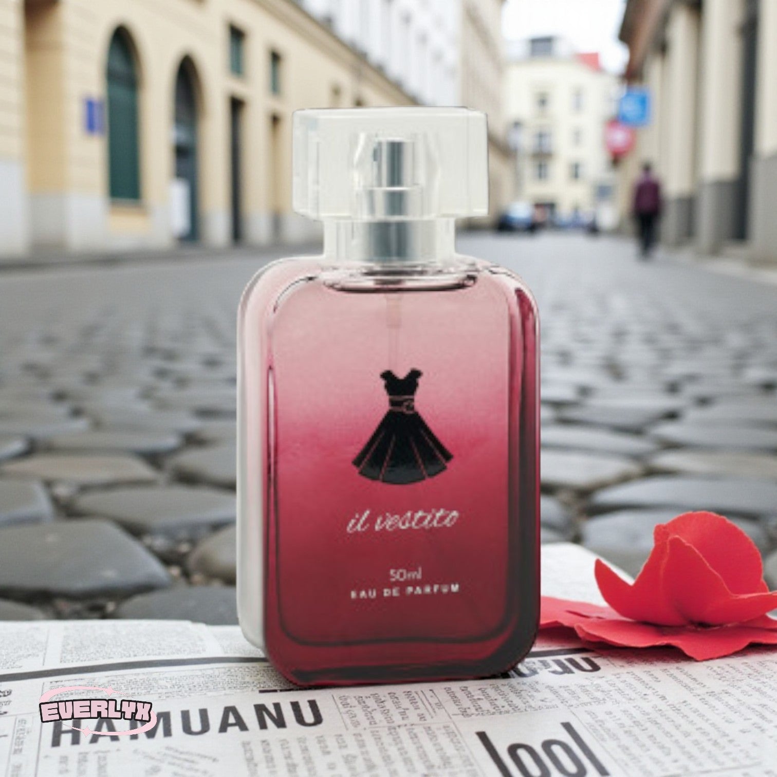 Everlyx - Parfum The Dress Eau De Parfum 50Ml Fragrance Féminine aux Notes Sucrées - Arôme Élégant, Délicat et Longue Durée Qui Associe la Fraîcheur et la Sensualité - Parfait pour les Femmes Qui Cherchent un Toucher Sophistiqué au Quotidien