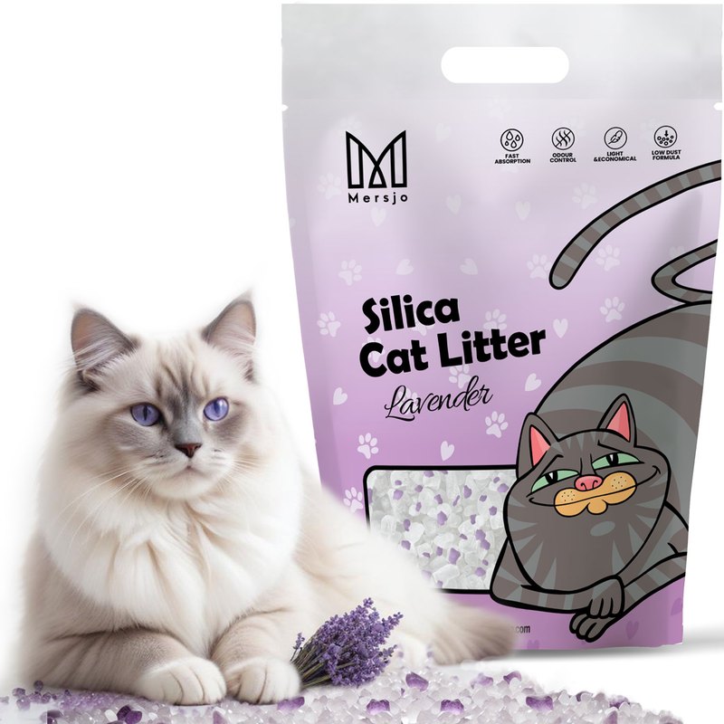 JOUET CHAT LAVANDE EN SILICONE, Hypoallergénique, Délicat, Ingrédients Naturels, Idéal pour les Chats Sensibles, Mersjo 3.8L