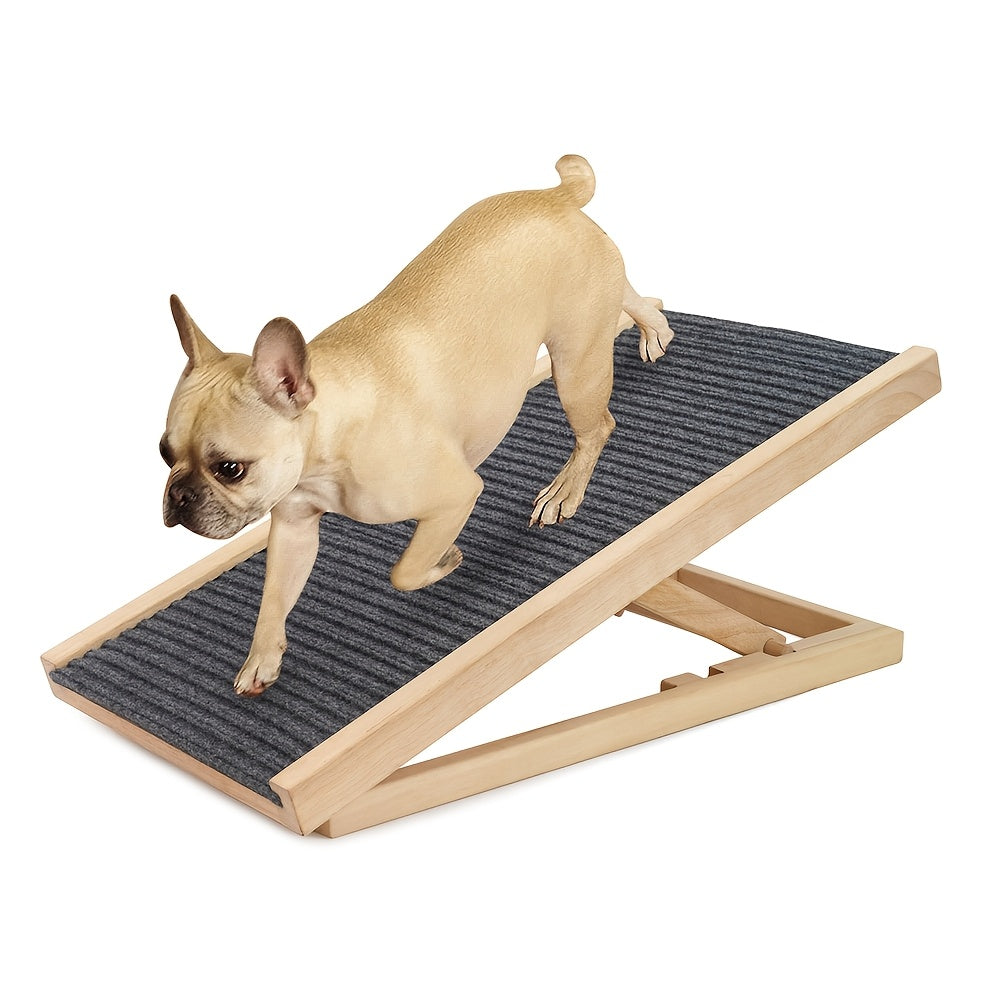 Escalier pliant réglable pour animaux de compagnie 70 cm/100 cm, rampe antidérapante pour chien et chat, réglable en hauteur, échelle portable avec structure stable, conception antidérapante sûre pour petits et moyens animaux de compagnie, aide les animau