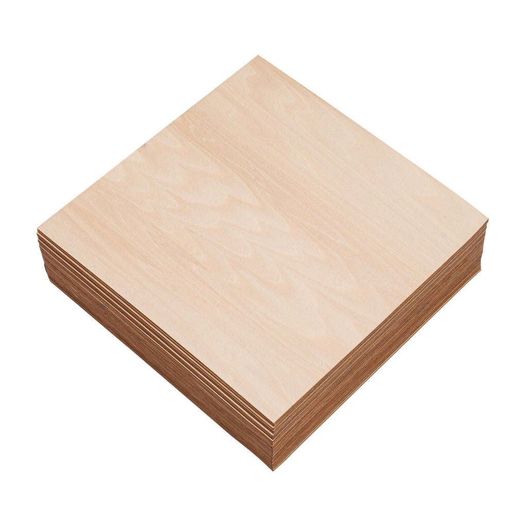 30 packs de plaques de bois de tilleul, planche de contreplaqué 1/8 pouce, planches de bois non finies pour les travaux manuels