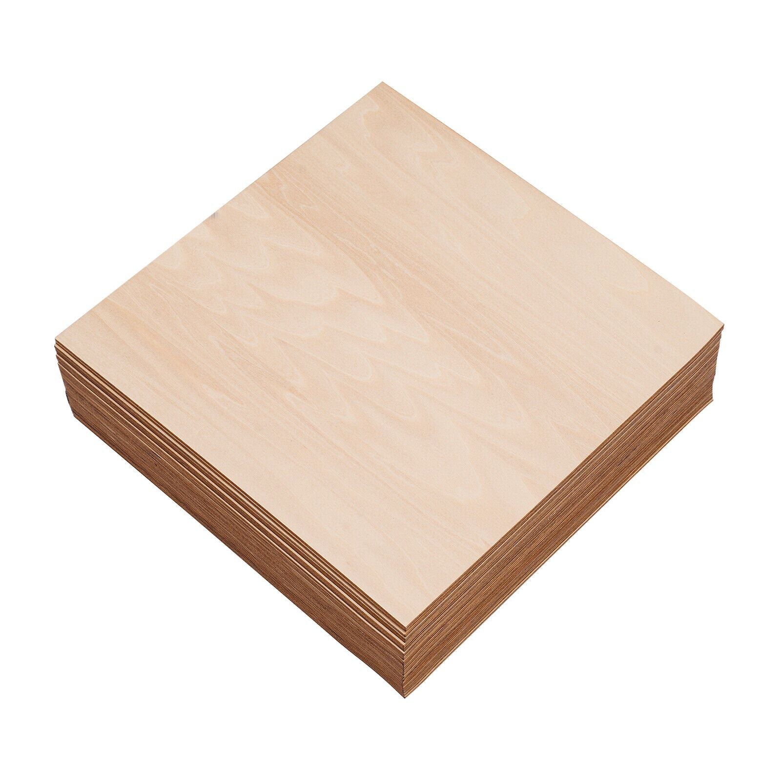 30 packs de plaques de bois de tilleul, planche de contreplaqué 1/8 pouce, planches de bois non finies pour les travaux manuels