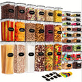 FOWA 72pcs Boîtes de Rangement de Cuisine (36 Couvercles et 36 Boîtes) Récipients Alimentaires Hermétiques - Organisation de la Cuisine et du Garde-Manger - avec Boîtes de Rangement Alimentaires en Plastique à Couvercle - Livré avec Étiquettes, Marqueurs