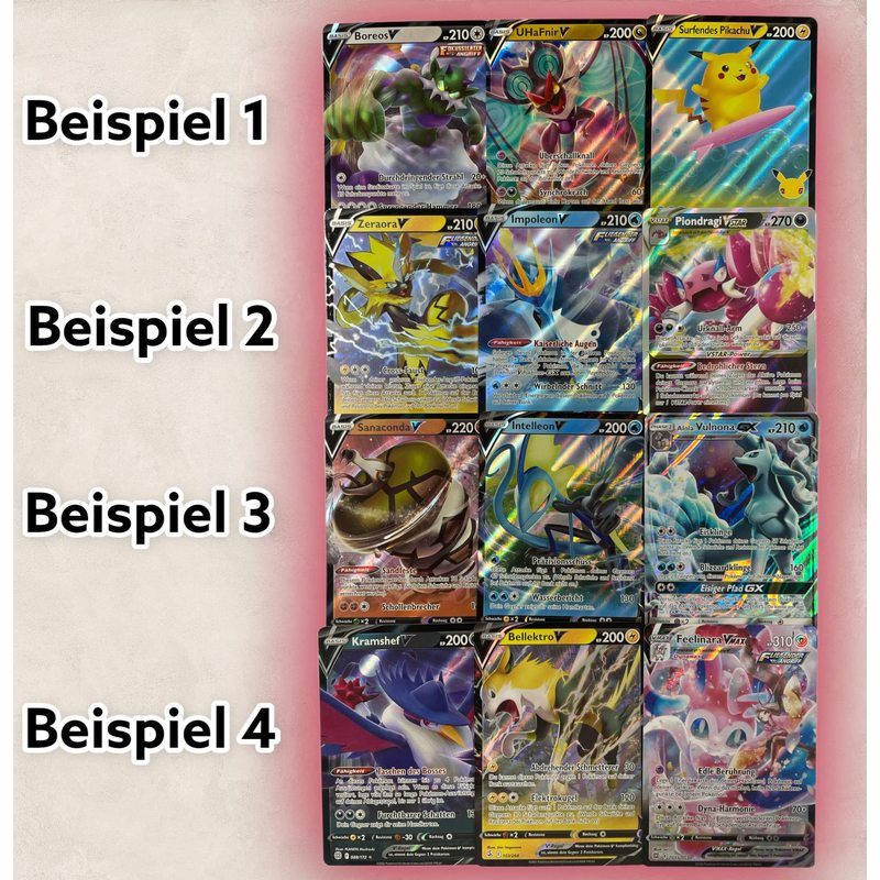 Original Pokémon 3 Cartes V Différentes en Anglais, Comprenant des Cartes Rares V, VMAX, VSTAR ou GX GARANTIES des Ensembles Actuels