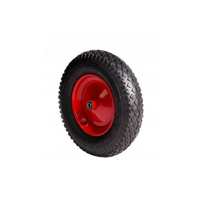 ROUE PIVOTANTE POUR CAMION-POUPEE AVEC ESSOIX, ROBUSTE AVEC CHAMBRE À AIR 4.00-8 4PR