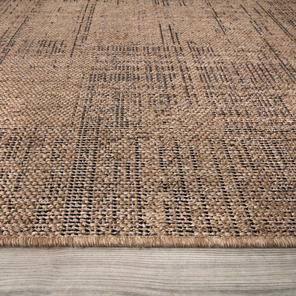 Tapis d'extérieur moderne, facile d'entretien et à motifs pour balcon, terrasse et salon, tapis de course robuste pour intérieur et extérieur