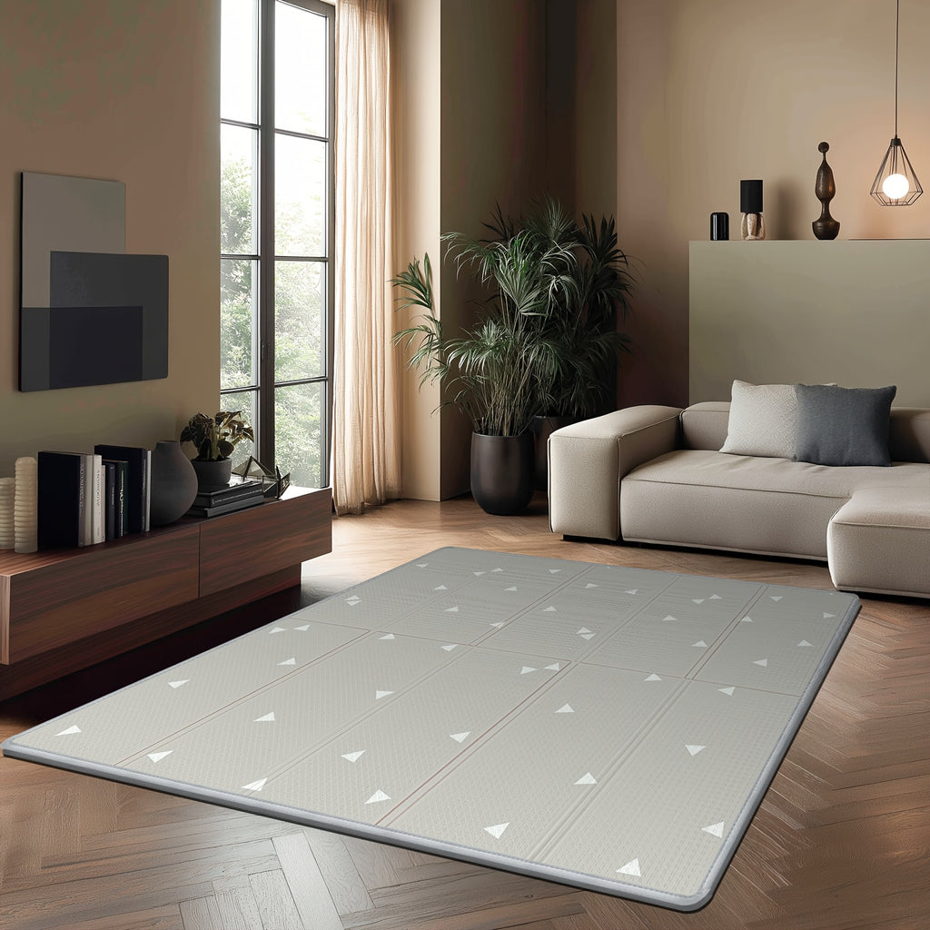 Matelas de Jeu pour Bébé 200,66x180,34 cm, Matelas Extra Large Pliable en Mousse XPE Réversible, Tapis de Rampeur Imperméable et Sécurisé pour Bébés et Tout-Petits, Utilisation Intérieure & Extérieure