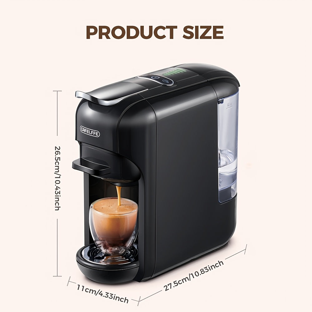 CAFELFFE Machine à café capsule 5-en-1 MK606 | Machine à expresso à infusion chaude/froide, 19 bar de pression, compatible avec les capsules Nec* Original, DG, Kcup, sacs ESE, poudre de café, réservoir d'eau de 0,6 L, économie d'énergie, facile à nettoyer
