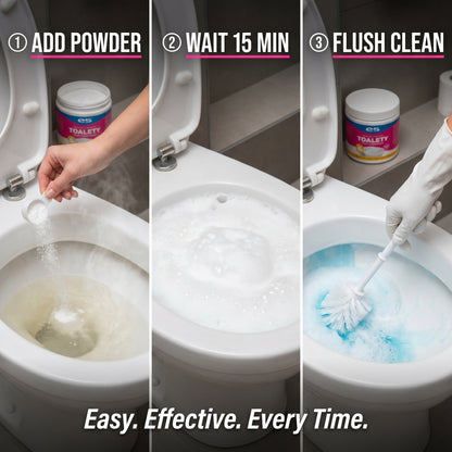 Poudre pour toilettes 500g – Mousse active contre le calcaire, les dépôts et les odeurs