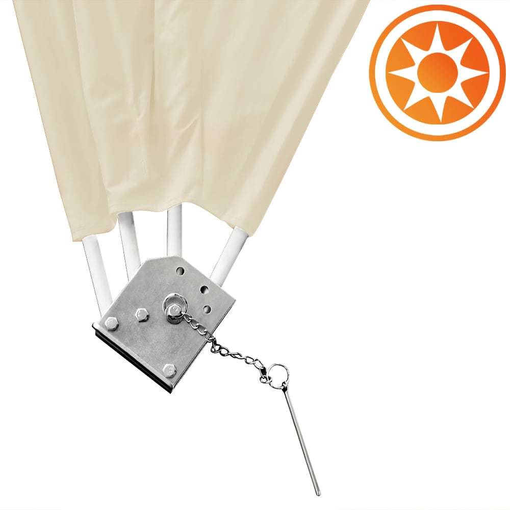 DETEX® Écran d'Intimité pour Ventilateur de Balcon 140x140cm Résistant aux Intempéries et aux UV, Store Pliable pour Terrasse, Pare-Soleil Diviseur avec Fixation Murale