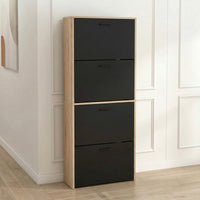 Portes Noires Cadre Bois Clair