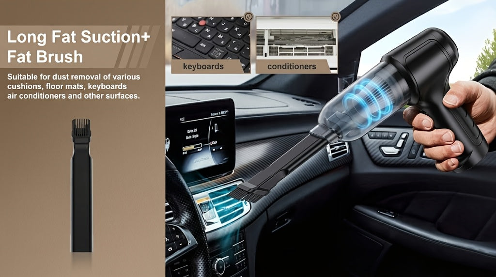 Aspirateur puissant rechargeable USB, aspirateur à main domestique, avec fonctions de soufflage et d'aspiration, mini et portable. Convient pour nettoyer la poussière, les miettes de collation, les cheveux, et applicable aux canapés, tapis, bureaux et esc
